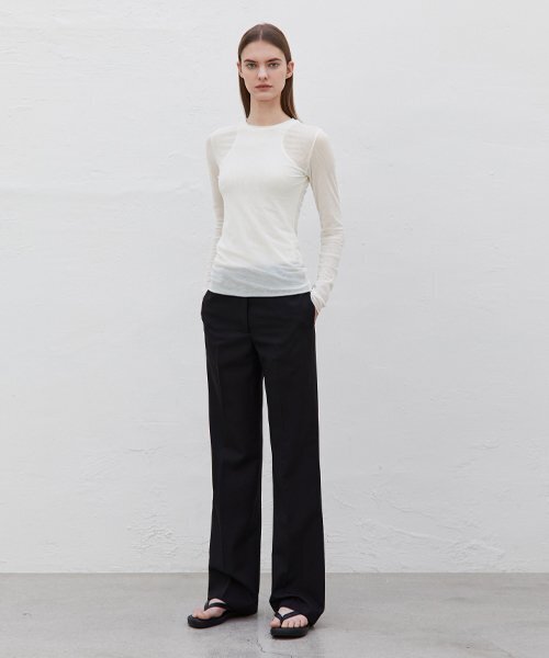 RIDIFI(リディフィ)の「MASH LAYERED LONG SLEEVE_CREAM(Tシャツ/カットソー・レディース・その他・FREE)」の1枚目の写真