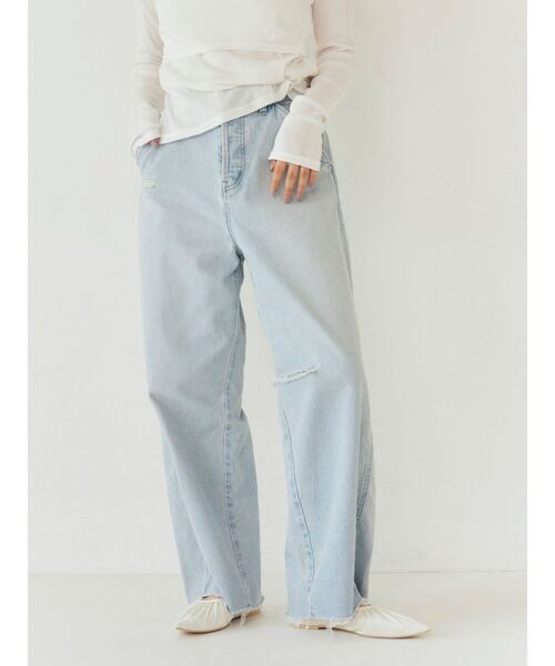 Ungrid（アングリッド）の「ポインテッドトゥフラットシューズ（パンプス・レディース・アイボリー/ブラック・S/L/M）」の9枚目の写真