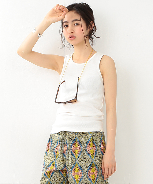 BEAMS BOY（ビームスボーイ）の「【FUDGE5月号掲載】BEAMS BOY / ハニカム タンクトップ（タンクトップ・レディース・ナチュラル/グレー/オリーブ・ONE SIZE）」の4枚目の写真