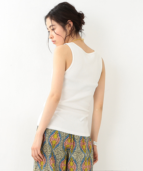 BEAMS BOY（ビームスボーイ）の「【FUDGE5月号掲載】BEAMS BOY / ハニカム タンクトップ（タンクトップ・レディース・ナチュラル/グレー/オリーブ・ONE SIZE）」の6枚目の写真