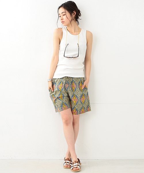 BEAMS BOY（ビームスボーイ）の「【FUDGE5月号掲載】BEAMS BOY / ハニカム タンクトップ（タンクトップ・レディース・ナチュラル/グレー/オリーブ・ONE SIZE）」の7枚目の写真