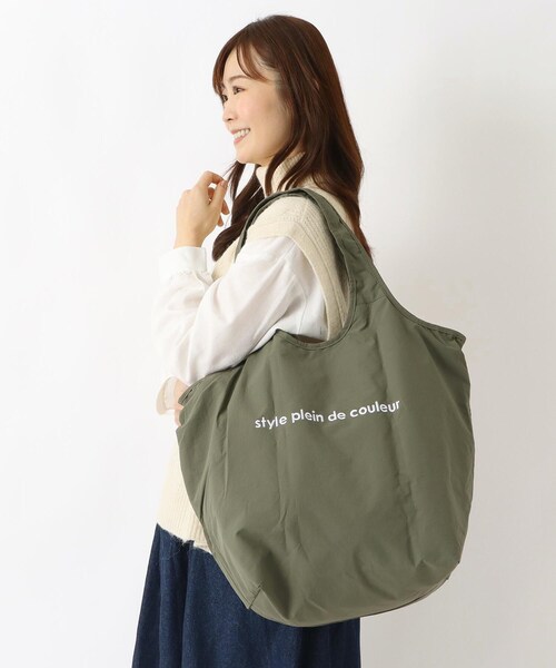one'sterrace(ワンズテラス)の「カラーズ 保冷バルーンバッグ L(エコバッグ/サブバッグ・レディース・カーキ系5/グレー系4/ブラック系8・03)」の7枚目の写真