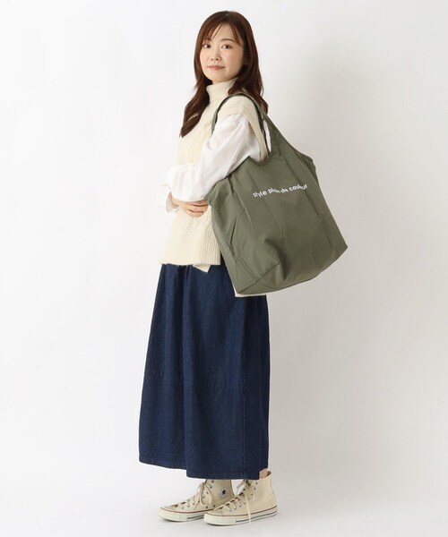 one'sterrace(ワンズテラス)の「カラーズ 保冷バルーンバッグ L(エコバッグ/サブバッグ・レディース・カーキ系5/グレー系4/ブラック系8・03)」の8枚目の写真