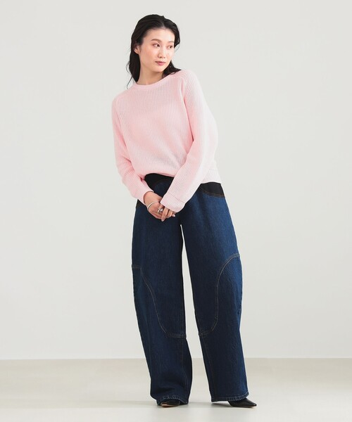Demi-Luxe BEAMS(デミルクス ビームス)の「5ゲージ コットン 畦編み プルオーバー(ニット/セーター・レディース・ピンク/ライトグレー・ONE SIZE)」の16枚目の写真