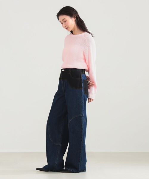 Demi-Luxe BEAMS(デミルクス ビームス)の「5ゲージ コットン 畦編み プルオーバー(ニット/セーター・レディース・ピンク/ライトグレー・ONE SIZE)」の14枚目の写真