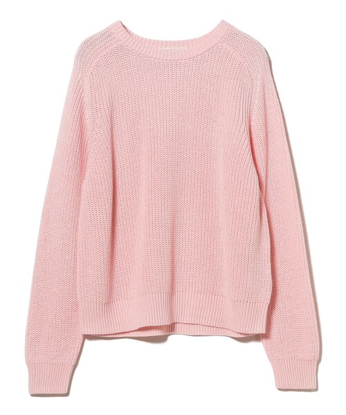 Demi-Luxe BEAMS(デミルクス ビームス)の「5ゲージ コットン 畦編み プルオーバー(ニット/セーター・レディース・ピンク/ライトグレー・ONE SIZE)」の8枚目の写真