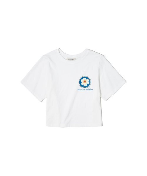VANONE ATELIER（バノンアトリエ）の「A3425 Crop flower T-shirt_Ivory（Tシャツ/カットソー・レディース・アイボリー・FREE）」の2枚目の写真