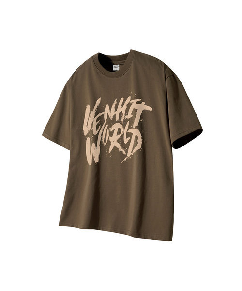 VENHIT(ベンヒット)の「World クールコットン半袖(Tシャツ/カットソー・レディース・ブラウン/カーキ/ブラック/バーガンディー・LARGE/MEDIUM/SMALL/X-LARGE)」の2枚目の写真