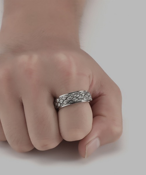 SBG(エスビー)の「SBG アイボールジョイントリング(リング・メンズ・シルバー/ブラック・16号/18号/21号)」の2枚目の写真