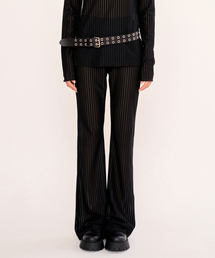 FANYOUNG（ファンヤング）の「シースルーブーツカットレギンス ブラック（その他パンツ）」