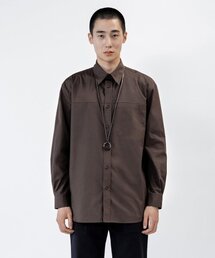 INSILENCE | 【BLACKLABEL】ステッチポケットシャツBROWN。(シャツ/ブラウス)