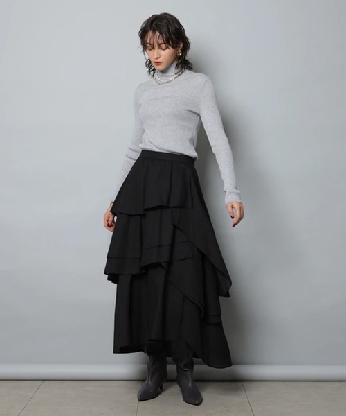 CADUNE(カデュネ)の「ペタルスカート(スカート・レディース・ブラック/ホワイト・34/36/38)」の21枚目の写真