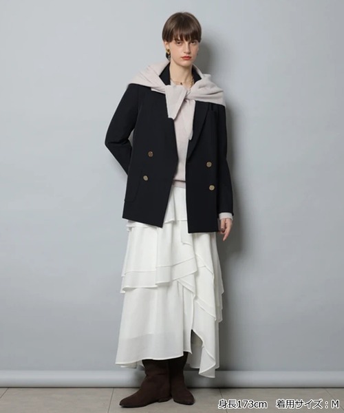 CADUNE(カデュネ)の「ペタルスカート(スカート・レディース・ブラック/ホワイト・34/36/38)」の10枚目の写真