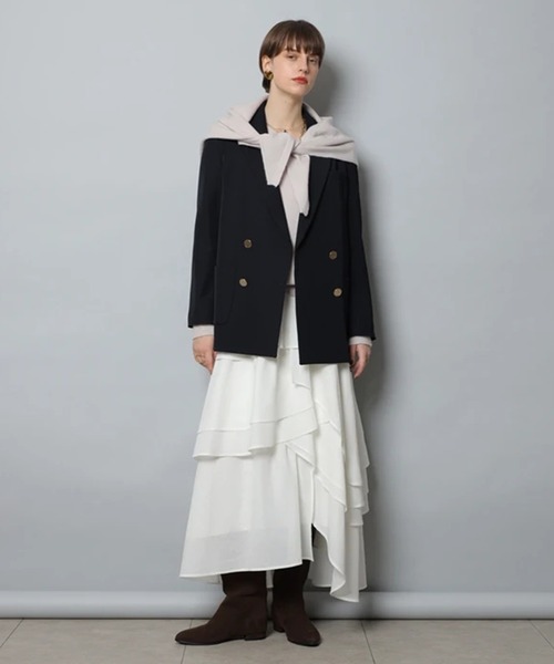 CADUNE(カデュネ)の「ペタルスカート(スカート・レディース・ブラック/ホワイト・34/36/38)」の11枚目の写真