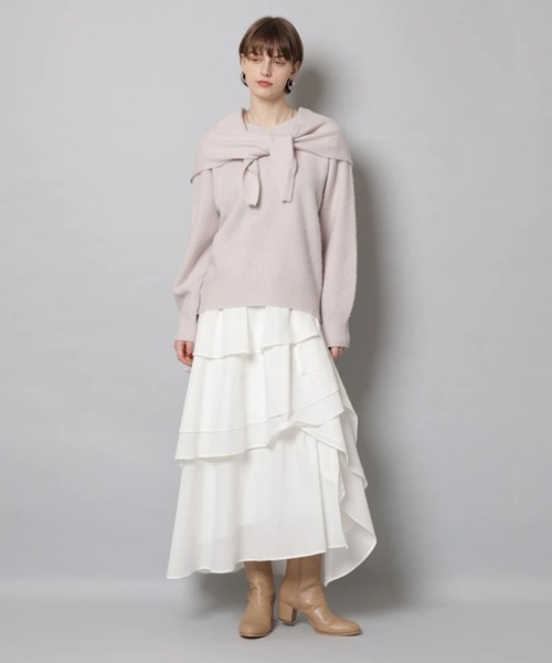 CADUNE(カデュネ)の「ペタルスカート(スカート・レディース・ブラック/ホワイト・34/36/38)」の16枚目の写真