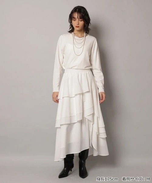 CADUNE(カデュネ)の「ペタルスカート(スカート・レディース・ブラック/ホワイト・34/36/38)」の18枚目の写真