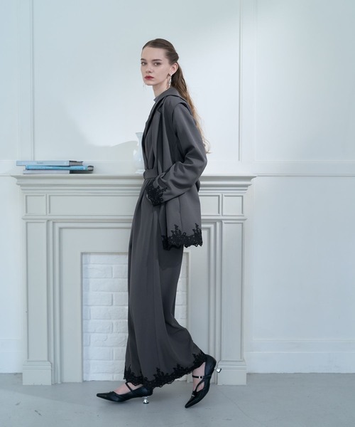 HARE（ハレ）の「【CEREMONY SET UP対応】レースデザインジャンプスーツ(HARE)（サロペット/オーバーオール・レディース・ブラック/グレー・FREE）」の14枚目の写真