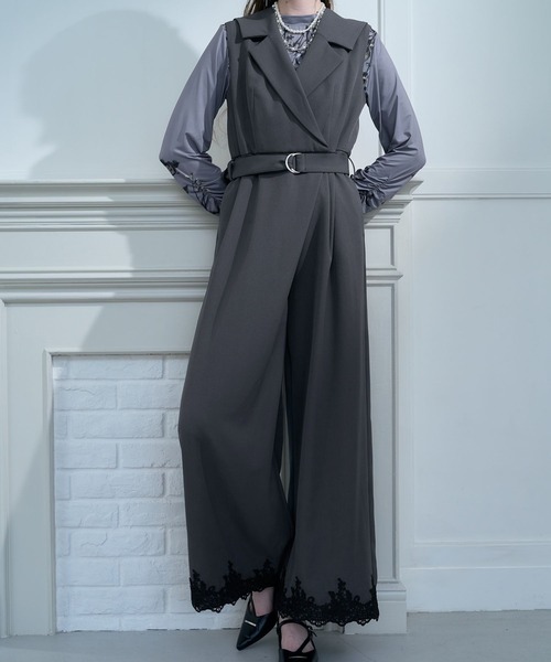 HARE（ハレ）の「【CEREMONY SET UP対応】レースデザインジャンプスーツ(HARE)（サロペット/オーバーオール・レディース・ブラック/グレー・FREE）」の18枚目の写真