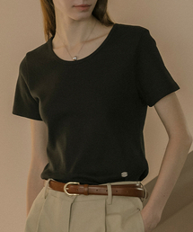 Slim fit cotton T-shirt_Black