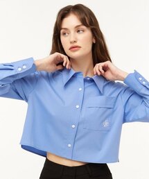 CITYBREEZE（シティブリーズ）の「リンクルフリークロップシャツ_BLUE（シャツ/ブラウス）」