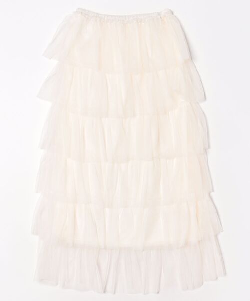 PREFERIR（プレフェリール）の「【春定番】ティアード チュールスカート/ロング丈・ウエストゴム（スカート・レディース・グレー/オフホワイト/ブラック・FREE）」の17枚目の写真
