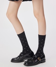 c.u.l | 水玉柄 ドット柄 ミドル丈 ソックス cula1412(ソックス/靴下)