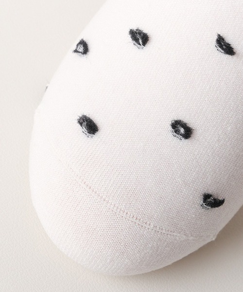 c.u.l（シーユーエル）の「水玉柄 ドット柄 ミドル丈 ソックス cula1412（ソックス/靴下・レディース・ホワイト/ブラック/グレー・FREE）」の9枚目の写真