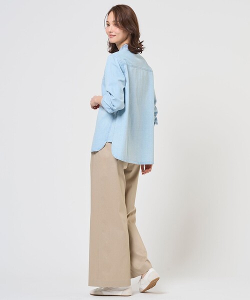 J.PRESS Ladies（J.プレス レディス）の「【冷房対策に】コットンリネン 7oz デニム シャツ（シャツ/ブラウス・レディース・ダルブルー系・XS）」の13枚目の写真