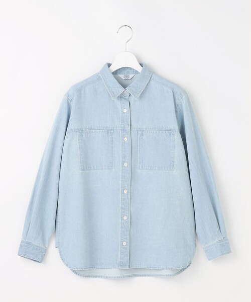 J.PRESS Ladies（J.プレス レディス）の「【冷房対策に】コットンリネン 7oz デニム シャツ（シャツ/ブラウス・レディース・ダルブルー系・XS）」の11枚目の写真