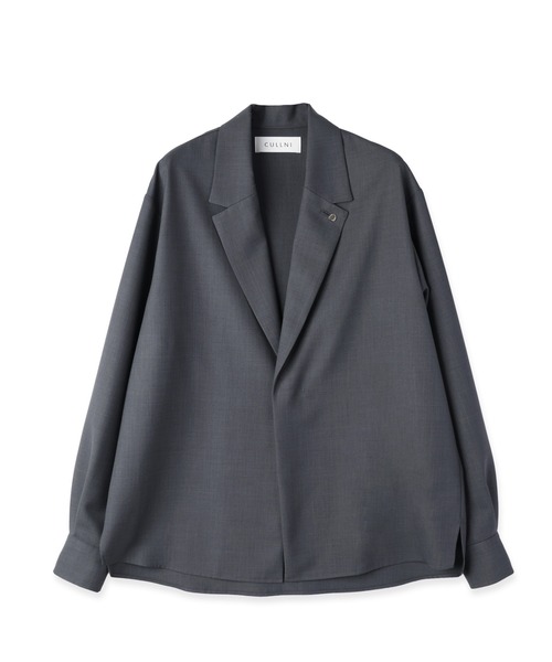 CULLNI（クルニ）の「Dry Gabardine Tailored Collar Shirt Jacket（テーラードジャケット・メンズ・ネイビー/チャコール/カーキ/ブラック・2/1/0）」の3枚目の写真