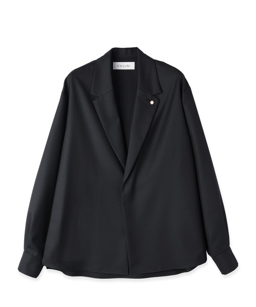 CULLNI（クルニ）の「Dry Gabardine Tailored Collar Shirt Jacket（テーラードジャケット・メンズ・ネイビー/チャコール/カーキ/ブラック・2/1/0）」の2枚目の写真