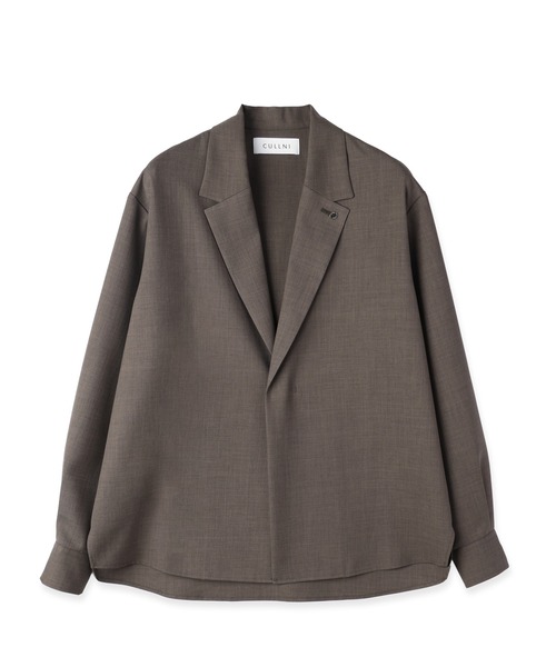 CULLNI（クルニ）の「Dry Gabardine Tailored Collar Shirt Jacket（テーラードジャケット・メンズ・ネイビー/チャコール/カーキ/ブラック・2/1/0）」の11枚目の写真