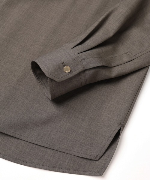 CULLNI（クルニ）の「Dry Gabardine Tailored Collar Shirt Jacket（テーラードジャケット・メンズ・ネイビー/チャコール/カーキ/ブラック・2/1/0）」の15枚目の写真