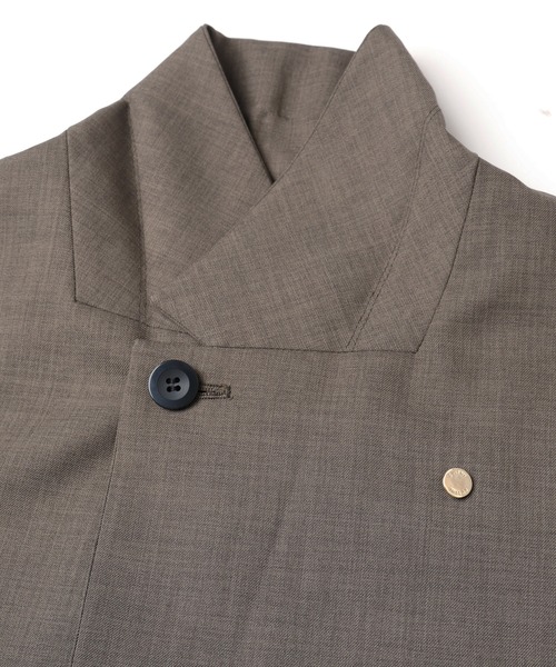 CULLNI（クルニ）の「Dry Gabardine Tailored Collar Shirt Jacket（テーラードジャケット・メンズ・ネイビー/チャコール/カーキ/ブラック・2/1/0）」の16枚目の写真
