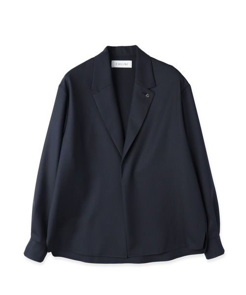 CULLNI（クルニ）の「Dry Gabardine Tailored Collar Shirt Jacket（テーラードジャケット・メンズ・ネイビー/チャコール/カーキ/ブラック・2/1/0）」の17枚目の写真