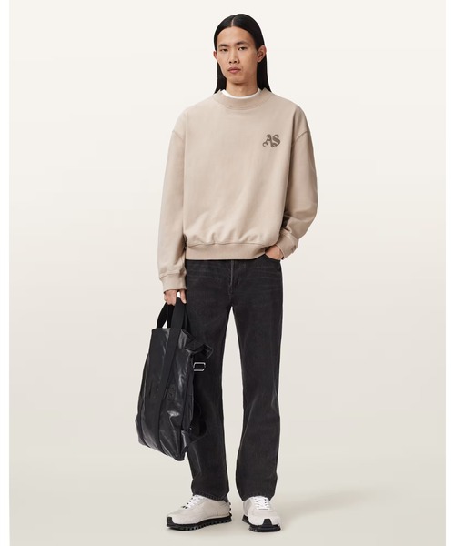 ALLSAINTS(オールセインツ)の「ICON OVERSIZED CREW NECK SWEATSHIRT | ICON オーバーサイズ クルー ネック スウェットシャツ(スウェット・メンズ・ブラウン系その他・S/M/L/XS)」の2枚目の写真