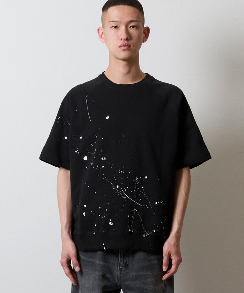 HAND PAINTED FIRM COTTON LIGHT SHORT PILE RAGLAN SHORT SLEEVE