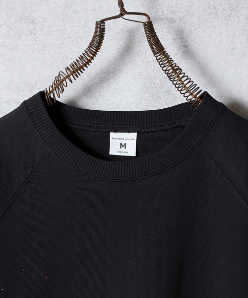 NUMBER (N)INE（ナンバーナイン）の「HAND PAINTED FIRM COTTON RAGLAN SHORT SLEEVE SWEATSHIRT / ハンドペイント ファーム コットン ラグラン ショートスリーブ スウェット（スウェット・メンズ・グレー系その他2/グレー系その他3/ブラック/ブラック系その他2/グレー・M/L/XL）」の7枚目の写真