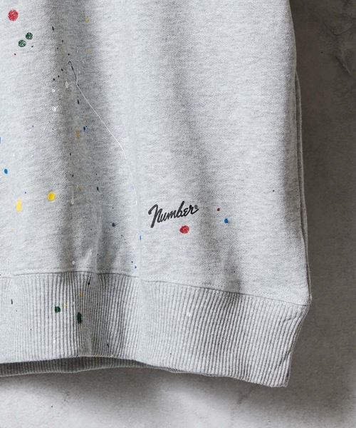 NUMBER (N)INE（ナンバーナイン）の「HAND PAINTED FIRM COTTON RAGLAN SHORT SLEEVE SWEATSHIRT / ハンドペイント ファーム コットン ラグラン ショートスリーブ スウェット（スウェット・メンズ・グレー系その他2/グレー系その他3/ブラック/ブラック系その他2/グレー・M/L/XL）」の14枚目の写真