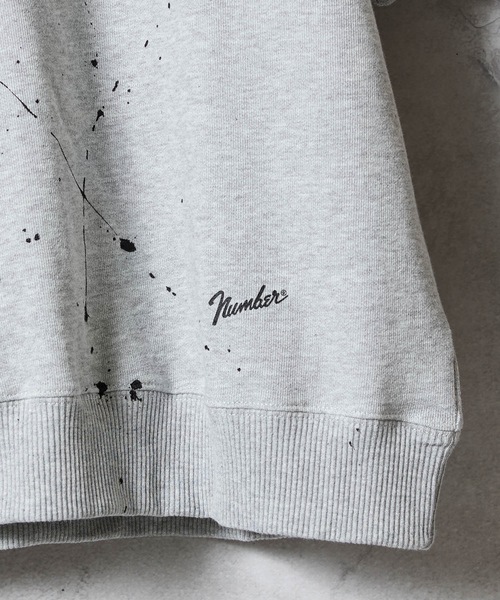 NUMBER (N)INE(ナンバーナイン)の「HAND PAINTED FIRM COTTON LIGHT SHORT PILE RAGLAN SHORT SLEEVE SWEATSHIRT / ハンドペイント ファーム コットン ライト ミニ裏毛 ラグラン ショートスリーブ スウェット(スウェット・メンズ・グレー系その他2/グレー系その他3/ブラック/ブラック系その他2/グレー/ブラック系その他3/ブラック系その他4・M/L/XL)」の20枚目の写真