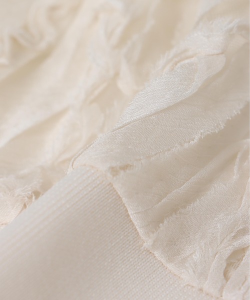 Jines（ジネス）の「テープ刺繍レースカーディガン（カーディガン/ボレロ・レディース・ブラック/ホワイト/アイボリー・38）」の5枚目の写真