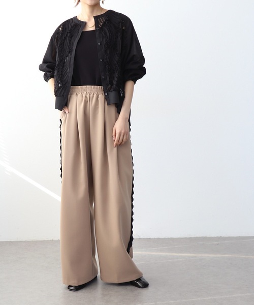 Jines（ジネス）の「テープ刺繍レースカーディガン（カーディガン/ボレロ・レディース・ブラック/ホワイト/アイボリー・38）」の19枚目の写真