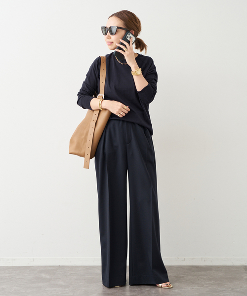 Deuxieme Classe（ドゥーズィエムクラス）の「VICTORIAN HIGH WAIST パンツ（その他パンツ・レディース・キャメル/ネイビー/チャコールグレー・34/36/38）」の5枚目の写真