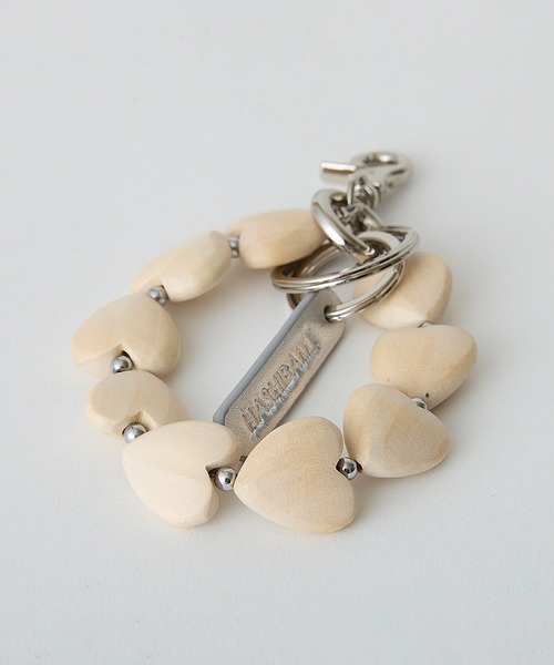 HASHIBAMI（ハシバミ）の「【HASHIBAMI】ハート型ウッド＋天然石 ハンドストラップ（スマホグッズ・レディース・シルバー/ゴールド・FREE）」の13枚目の写真