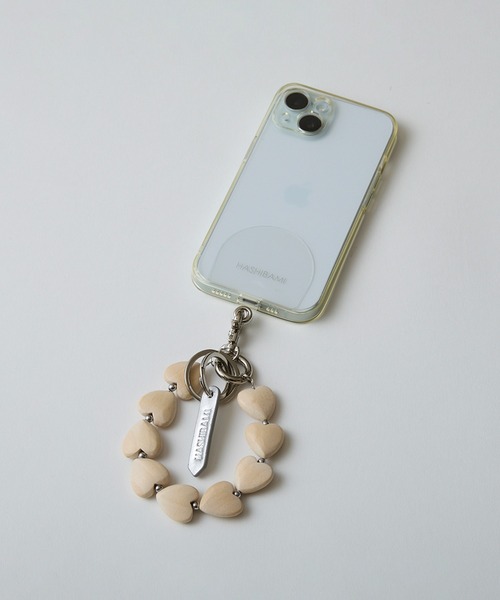HASHIBAMI（ハシバミ）の「【HASHIBAMI】ハート型ウッド＋天然石 ハンドストラップ（スマホグッズ・レディース・シルバー/ゴールド・FREE）」の14枚目の写真