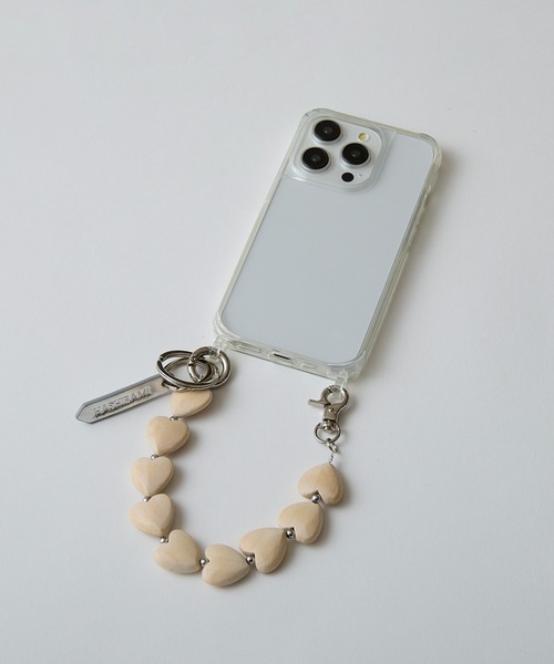 HASHIBAMI（ハシバミ）の「【HASHIBAMI】ハート型ウッド＋天然石 ハンドストラップ（スマホグッズ・レディース・シルバー/ゴールド・FREE）」の15枚目の写真