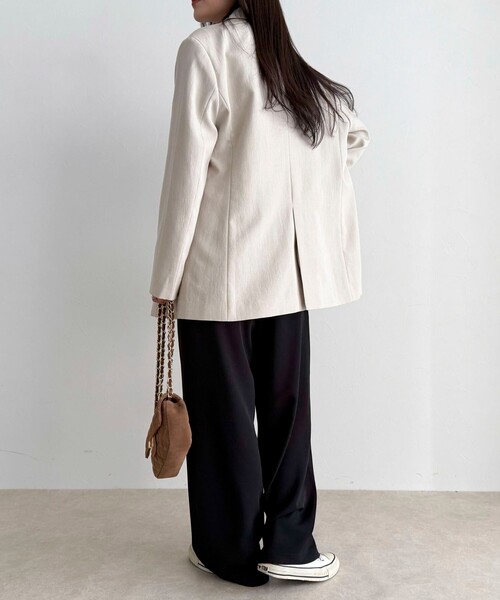 fredy emue（フレディエミュ）の「【ラクなのにきちんと見え】シャラリツイル イージーパンツ（その他パンツ・レディース・ブラウン/レモンイエロー/ブラック/ベージュ・36/38）」の8枚目の写真