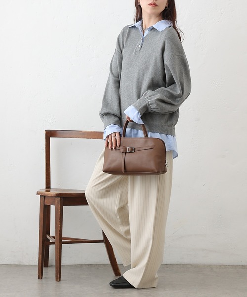 COLONY 2139(コロニートゥーワンスリーナイン)の「フロントベルトボストンバッグ(ボストンバッグ・レディース・ブラウン/ブラック・FREE)」の8枚目の写真