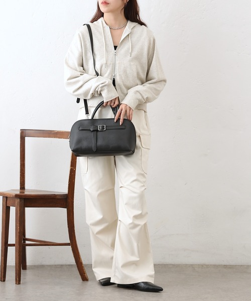 COLONY 2139(コロニートゥーワンスリーナイン)の「フロントベルトボストンバッグ(ボストンバッグ・レディース・ブラウン/ブラック・FREE)」の12枚目の写真