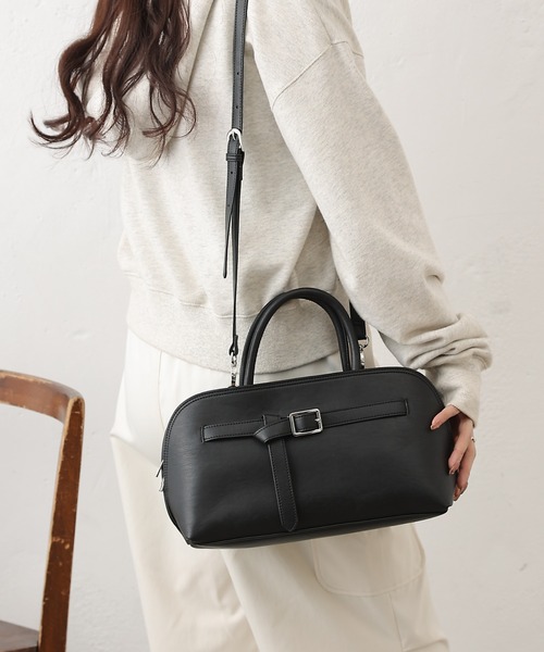 COLONY 2139(コロニートゥーワンスリーナイン)の「フロントベルトボストンバッグ(ボストンバッグ・レディース・ブラウン/ブラック・FREE)」の10枚目の写真